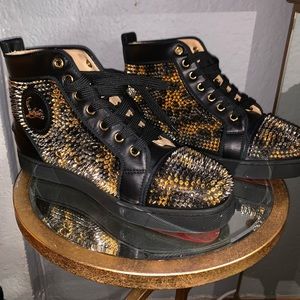 Louboutin Louis Spikes Leo Woman Sneakers - Sz 37